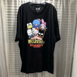 MY HERO ACADEMIA Hello Kitty Mashup Anime Men’s T-shirt. Sz 2XL.
